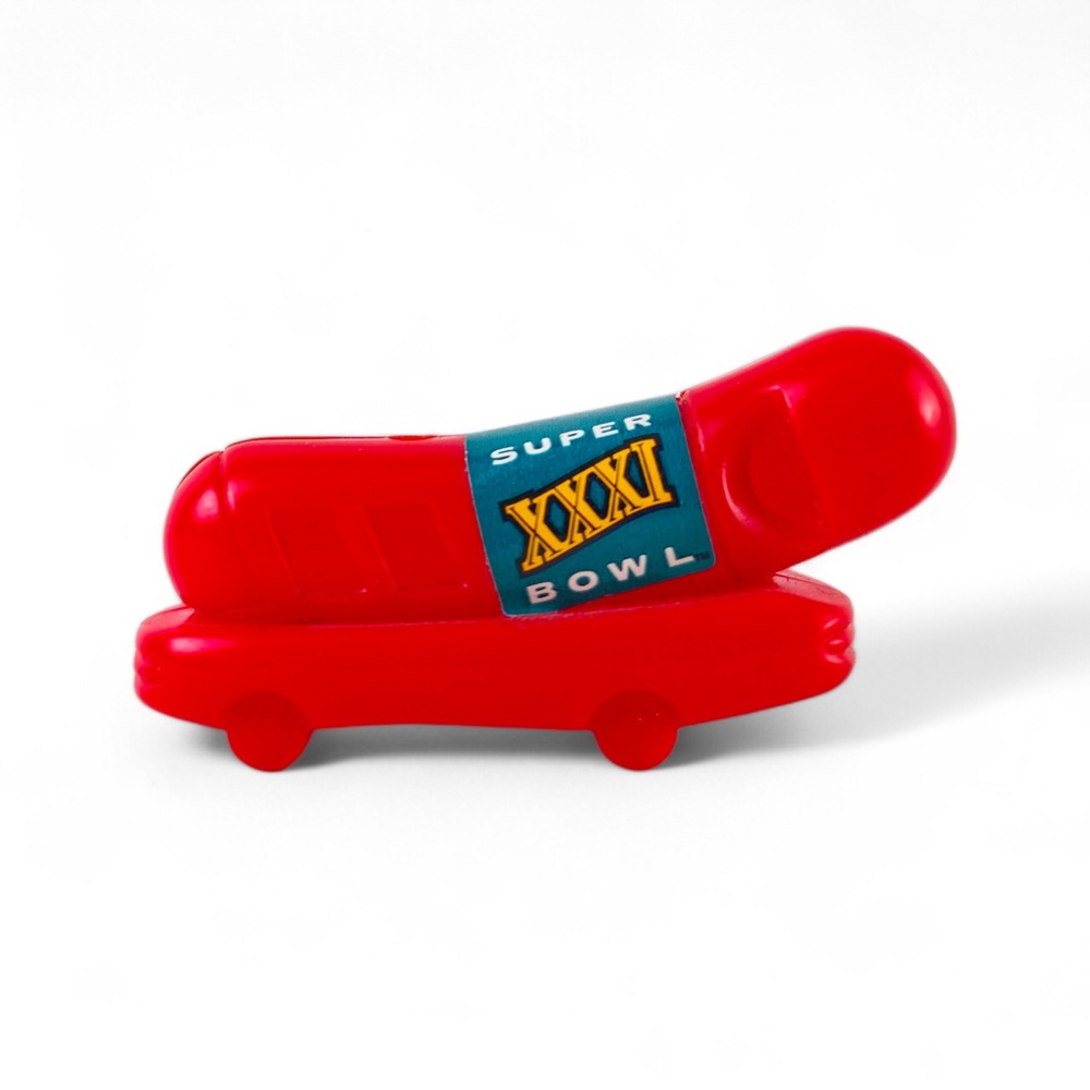 Vintage Oscar Mayer Wienermobile Super Bowl XXXI Plastic Whistle / Toy